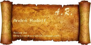 André Rudolf névjegykártya