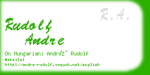 rudolf andre business card